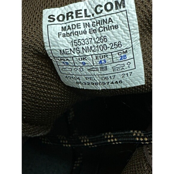 Sorel Boots Mens 10 Ankeny Black Leather Waterproof Ankle Snow Hiking Winter - Picture 8 of 15